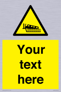 Custom warning grounding narrow boat on lock cill